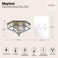 Maytoni Classic Zeil Потолочный светильник цвет: бронза H356-CL-03-BZ