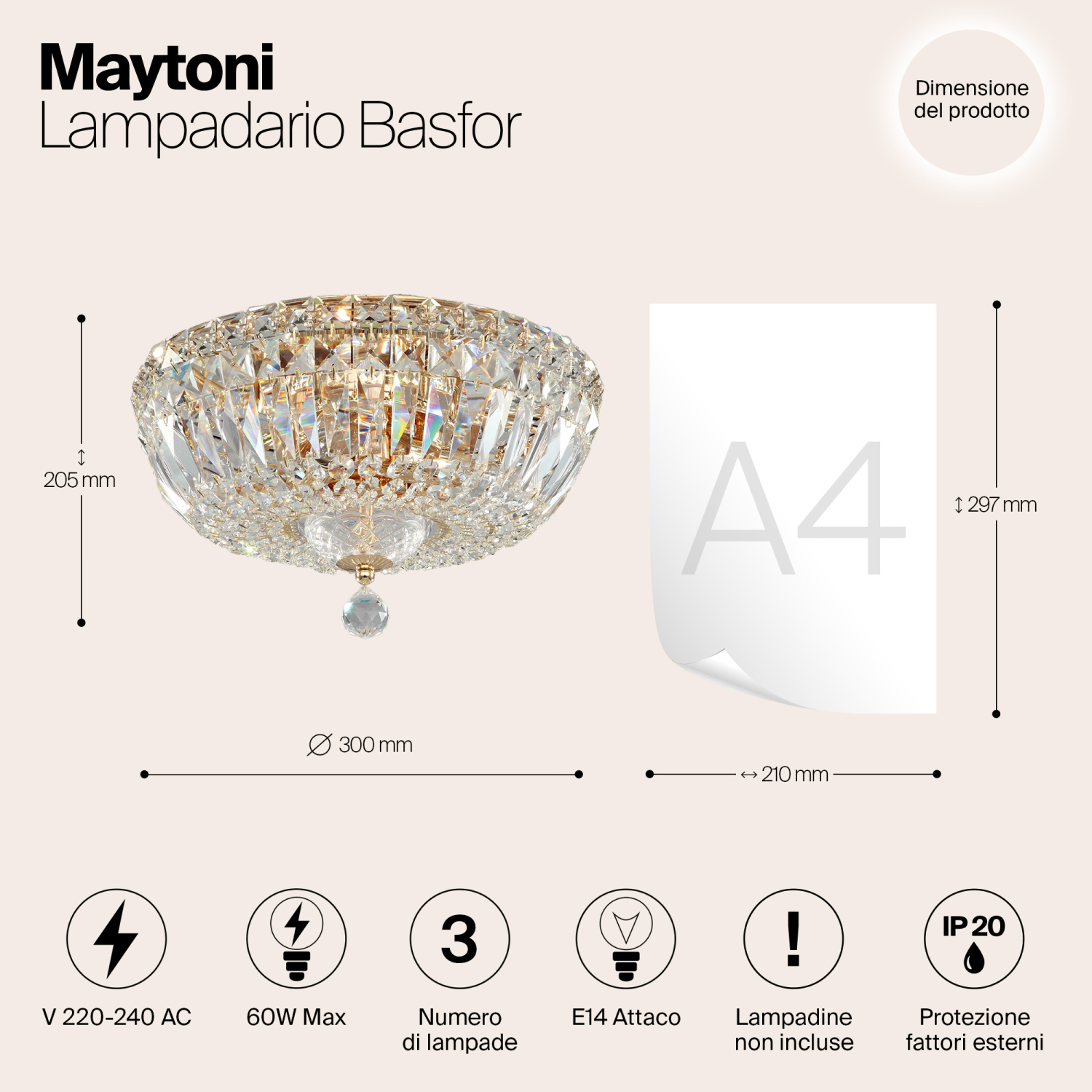 Maytoni Classic Basfor Люстра цвет: золото DIA100-CL-03-G