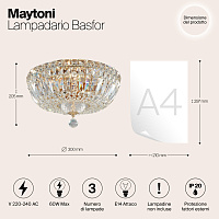 Maytoni Classic Basfor Люстра цвет: золото DIA100-CL-03-G