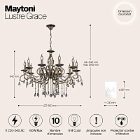 Maytoni Classic Grace Люстра цвет: бронза RC247-PL-10-R