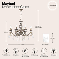 Maytoni Classic Grace Люстра цвет: бронза RC247-PL-08-R