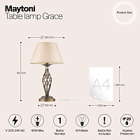 Maytoni Classic Grace Настольный светильник цвет: бронза RC247-TL-01-R