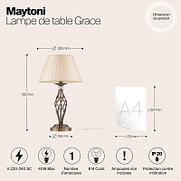 Maytoni Classic Grace Настольный светильник цвет: бронза RC247-TL-01-R