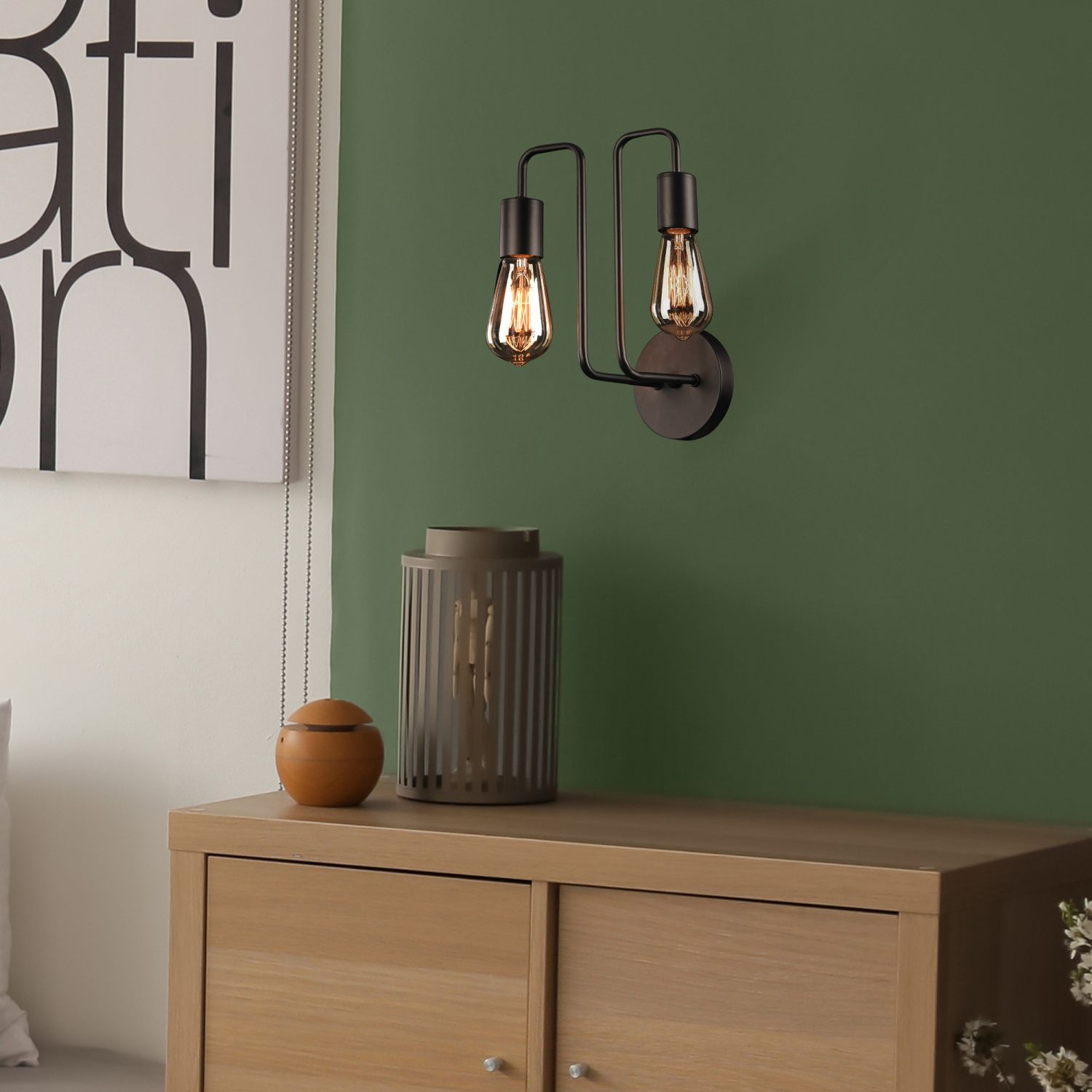 Maytoni Loft Gilbert Настенный светильник (бра) цвет: черный T532WL-02B