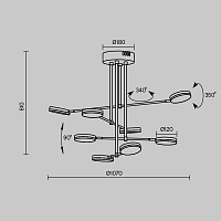 Maytoni Modern Fad Подвесной светильник цвет: черный MOD070PL-L48B3K