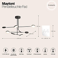 Maytoni Modern Fad Подвесной светильник цвет: черный MOD070PL-L48B3K