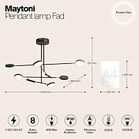 Maytoni Modern Fad Подвесной светильник цвет: черный MOD070PL-L48B3K
