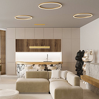 Maytoni Modern Rim Подвесной светильник цвет: латунь MOD058PL-L100BS4K