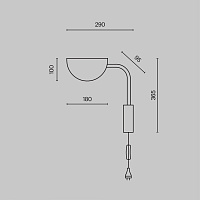 Maytoni Modern Mollis Настенный светильник (бра) цвет: черный MOD126WL-01B