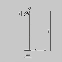 Maytoni Modern Bansky Напольный светильник (торшер) цвет: черный MOD129FL-01B