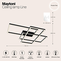 Maytoni Modern Line Потолочный светильник цвет: черный MOD015CL-L80B