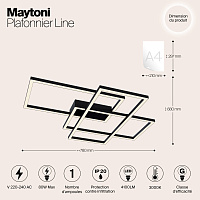 Maytoni Modern Line Потолочный светильник цвет: черный MOD015CL-L80B