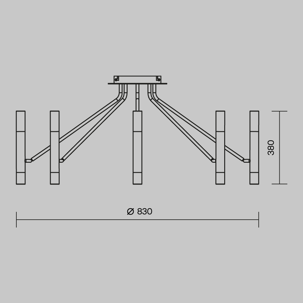 Maytoni Modern Vigo Потолочный светильник цвет: черный MOD620CL-16B