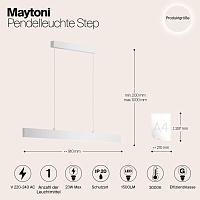 Maytoni Technical Step Подвесной светильник цвет: белый P010PL-L23W