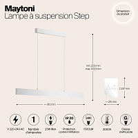 Maytoni Technical Step Подвесной светильник цвет: белый P010PL-L23W