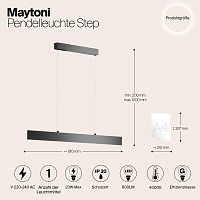 Maytoni Technical Step Подвесной светильник цвет: белый P010PL-L23W4K