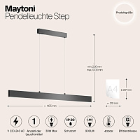 Maytoni Technical Step Подвесной светильник цвет: черный P010PL-L30B4K