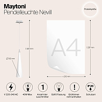 Maytoni Technical Nevill Подвесной светильник цвет: белый P318-PL-01-W