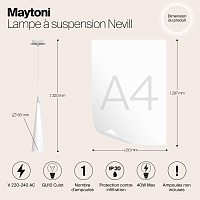 Maytoni Technical Nevill Подвесной светильник цвет: белый P318-PL-01-W