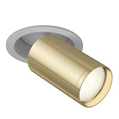 Maytoni Technical FOCUS S Встраиваемый светильник (Набор) цвет: белый с золотом C048CL-1WG