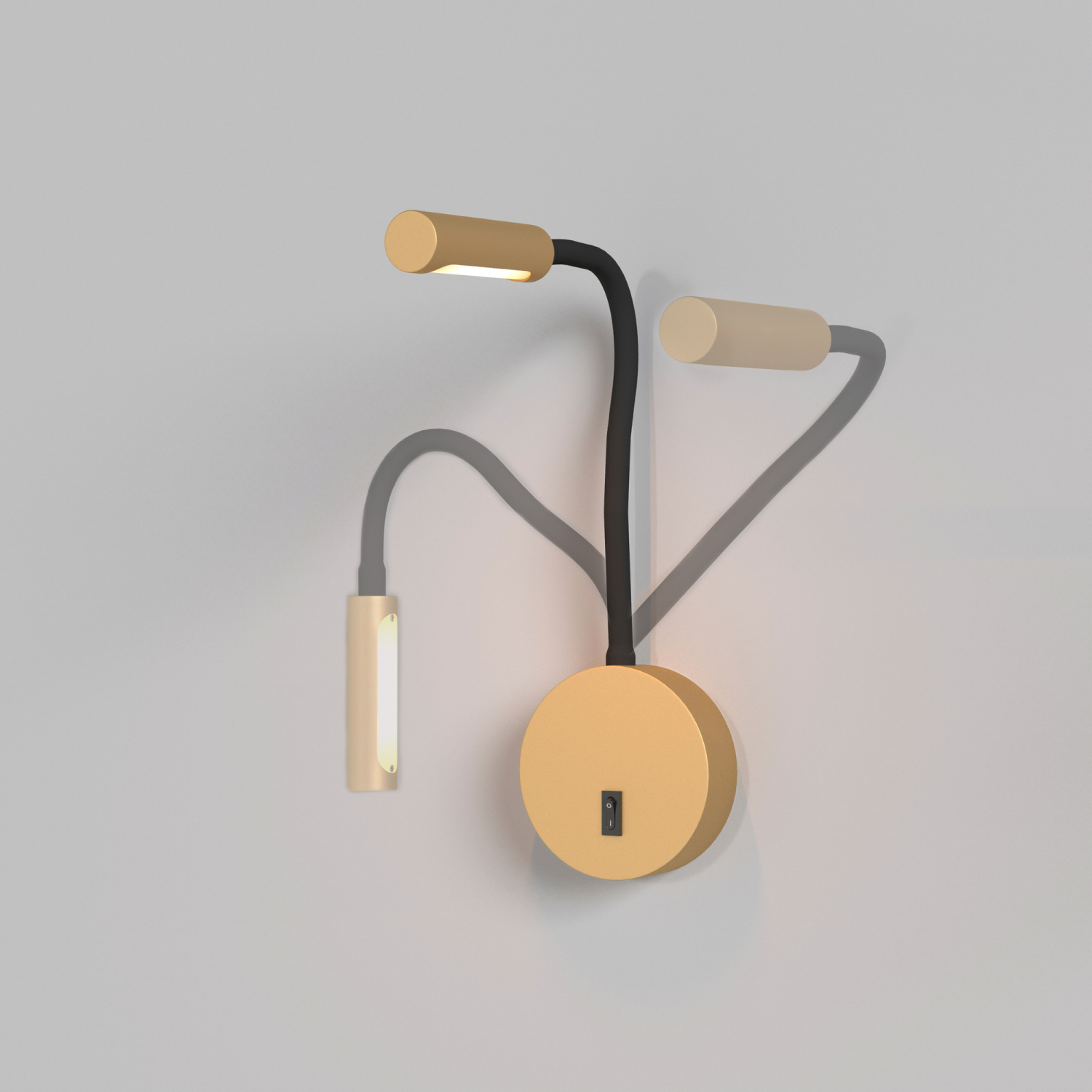 Maytoni Technical Stem Настенный светильник (бра) цвет: матовое золото C035WL-L3MG3K