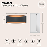Maytoni Technical Trame Настенный светильник (бра) цвет: черный C806WL-L5B