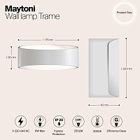 Maytoni Technical Trame Настенный светильник (бра) цвет: белый C806WL-L5W
