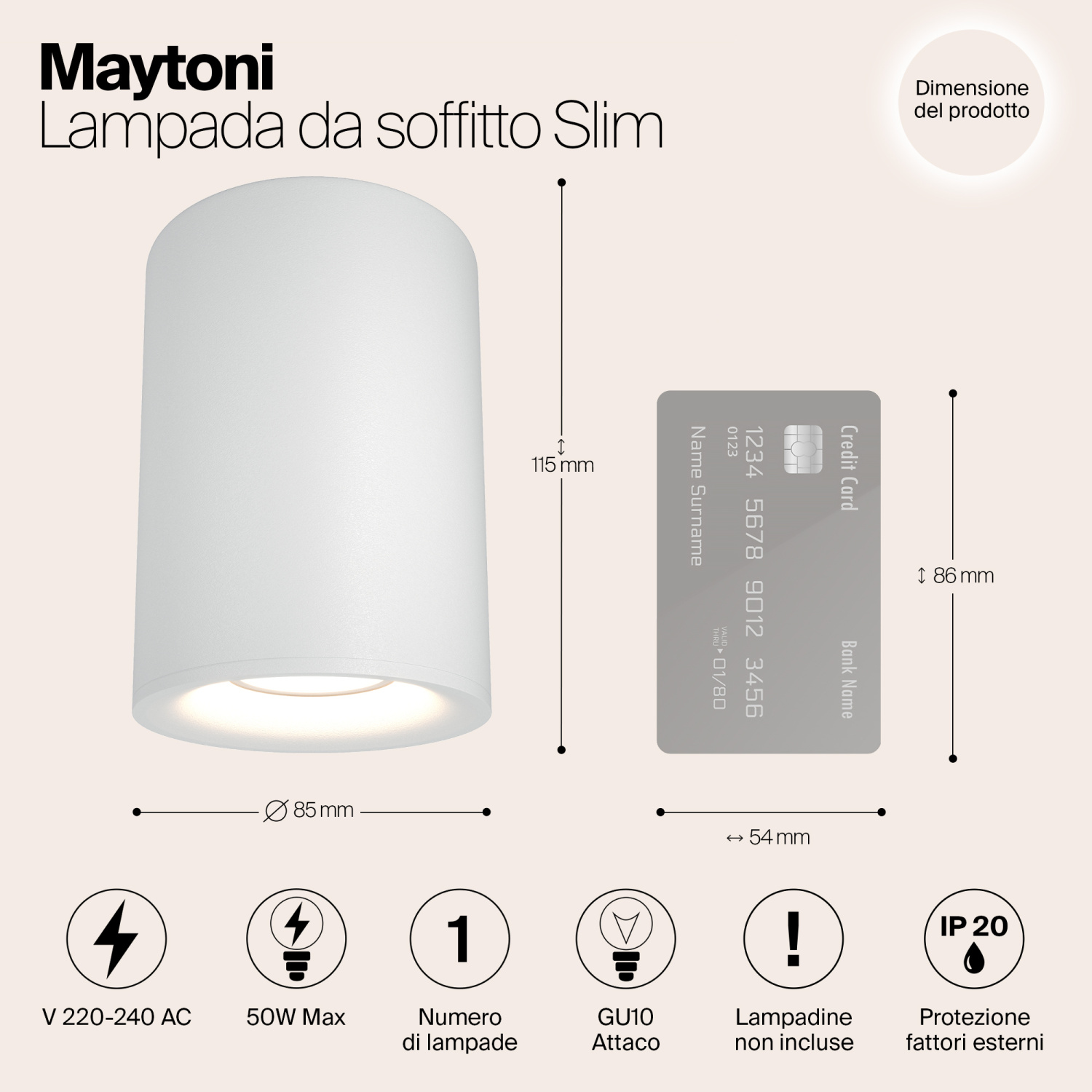 Maytoni Technical Slim Потолочный светильник цвет: белый C012CL-01W