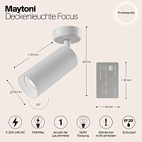 Maytoni Technical Focus Потолочный светильник цвет: белый C017CW-01W