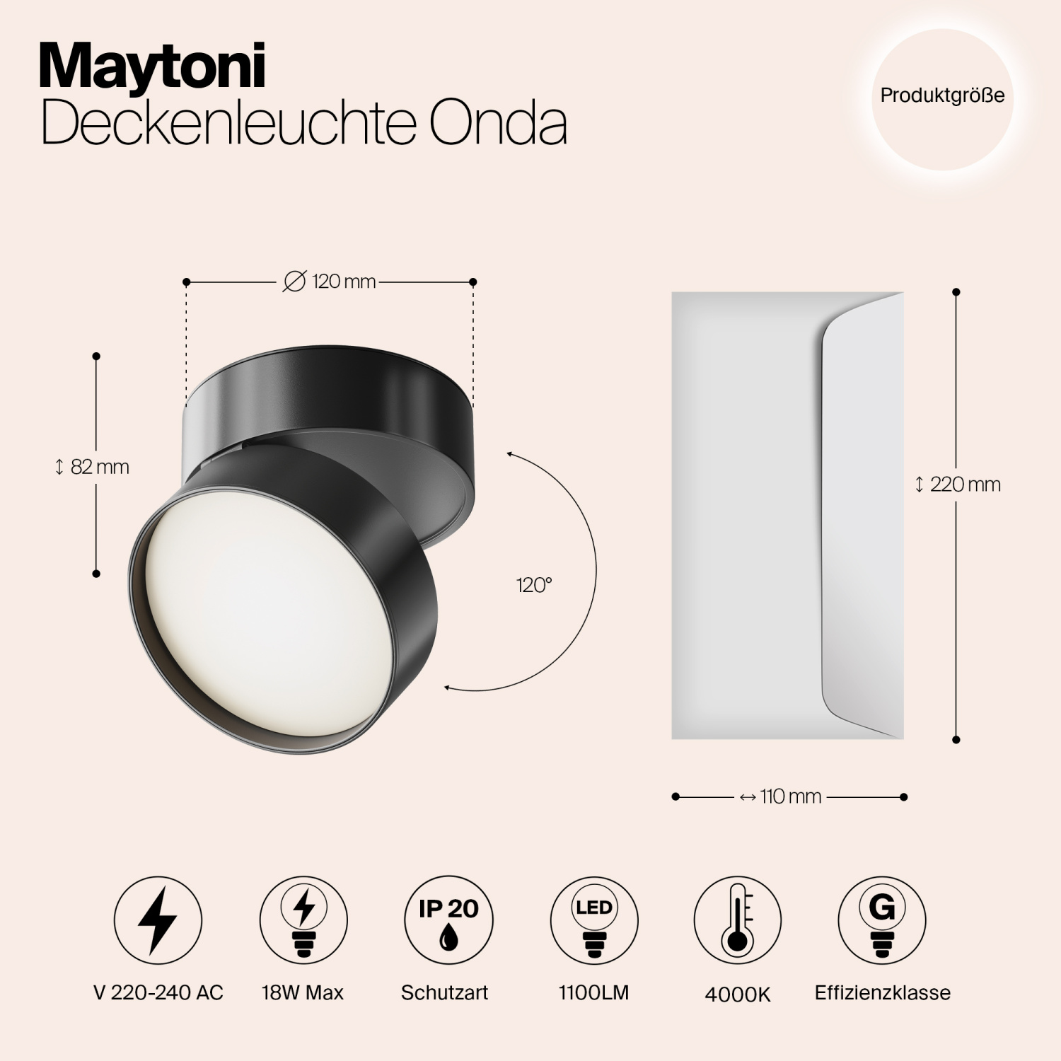 Maytoni Technical Onda Потолочный светильник цвет: черный C024CL-L18B4K