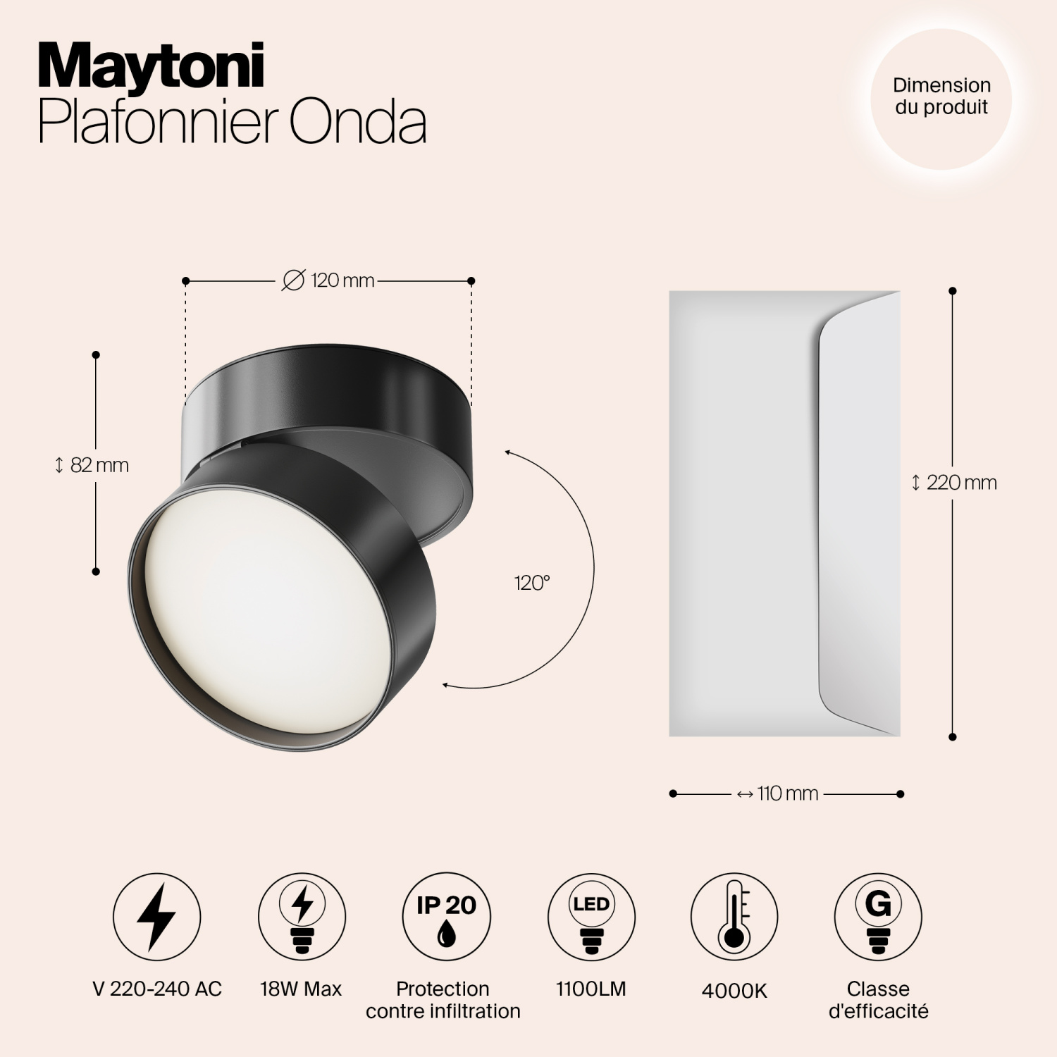 Maytoni Technical Onda Потолочный светильник цвет: черный C024CL-L18B4K