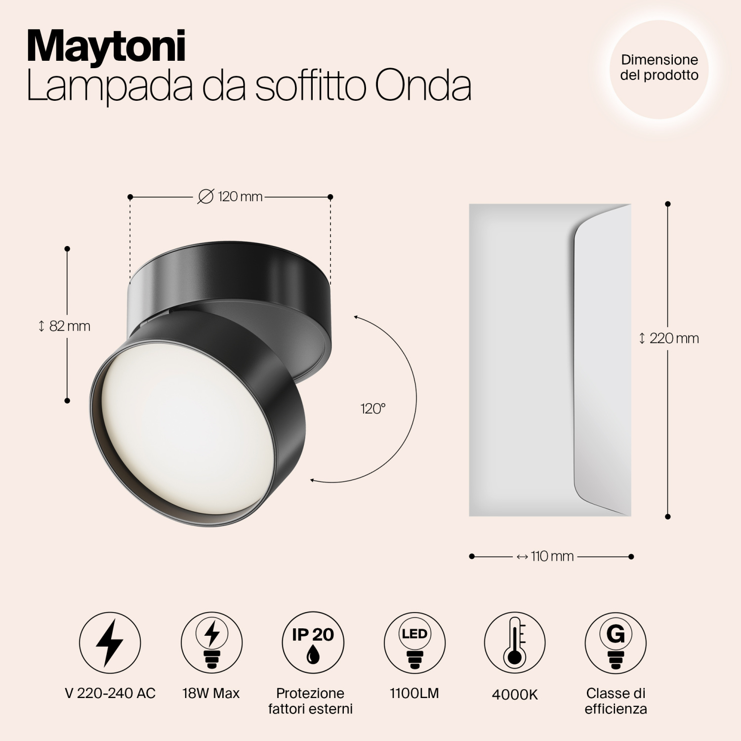 Maytoni Technical Onda Потолочный светильник цвет: черный C024CL-L18B4K