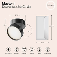 Maytoni Technical Onda Потолочный светильник цвет: черный C024CL-L18B4K