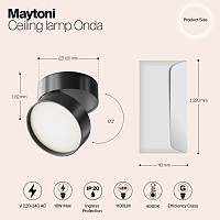 Maytoni Technical Onda Потолочный светильник цвет: черный C024CL-L18B4K
