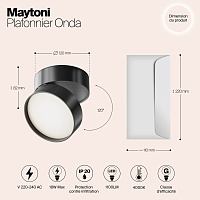 Maytoni Technical Onda Потолочный светильник цвет: черный C024CL-L18B4K