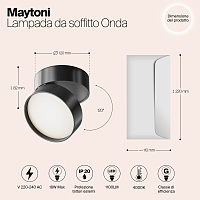 Maytoni Technical Onda Потолочный светильник цвет: черный C024CL-L18B4K
