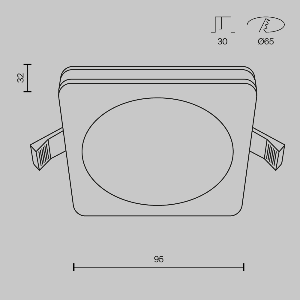 Maytoni Technical Phanton Встраиваемый светильник цвет: черный DL2001-L7B