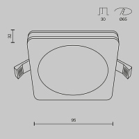 Maytoni Technical Phanton Встраиваемый светильник цвет: черный DL2001-L7B