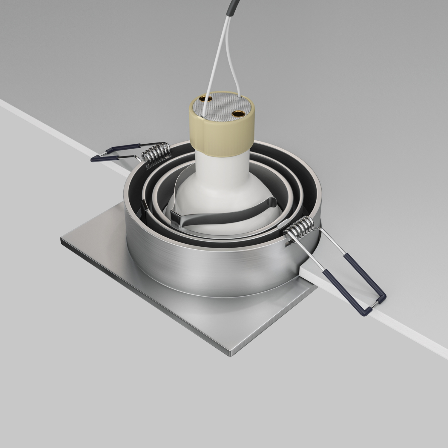 Maytoni Technical Atom Встраиваемый светильник цвет: серебро DL024-2-01S