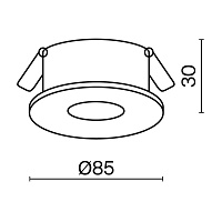 Maytoni Technical Slim Встраиваемый светильник цвет: черный DL027-2-01B