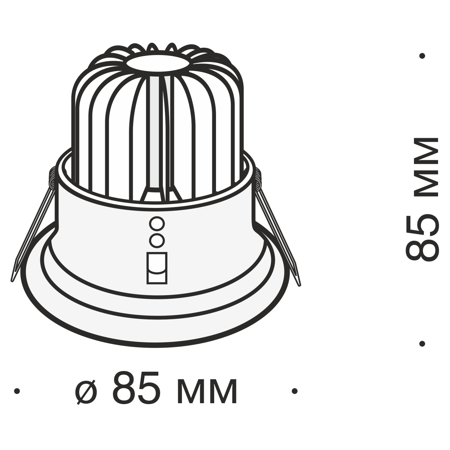 Maytoni Technical Zoom Встраиваемый светильник цвет: черный DL034-2-L8B