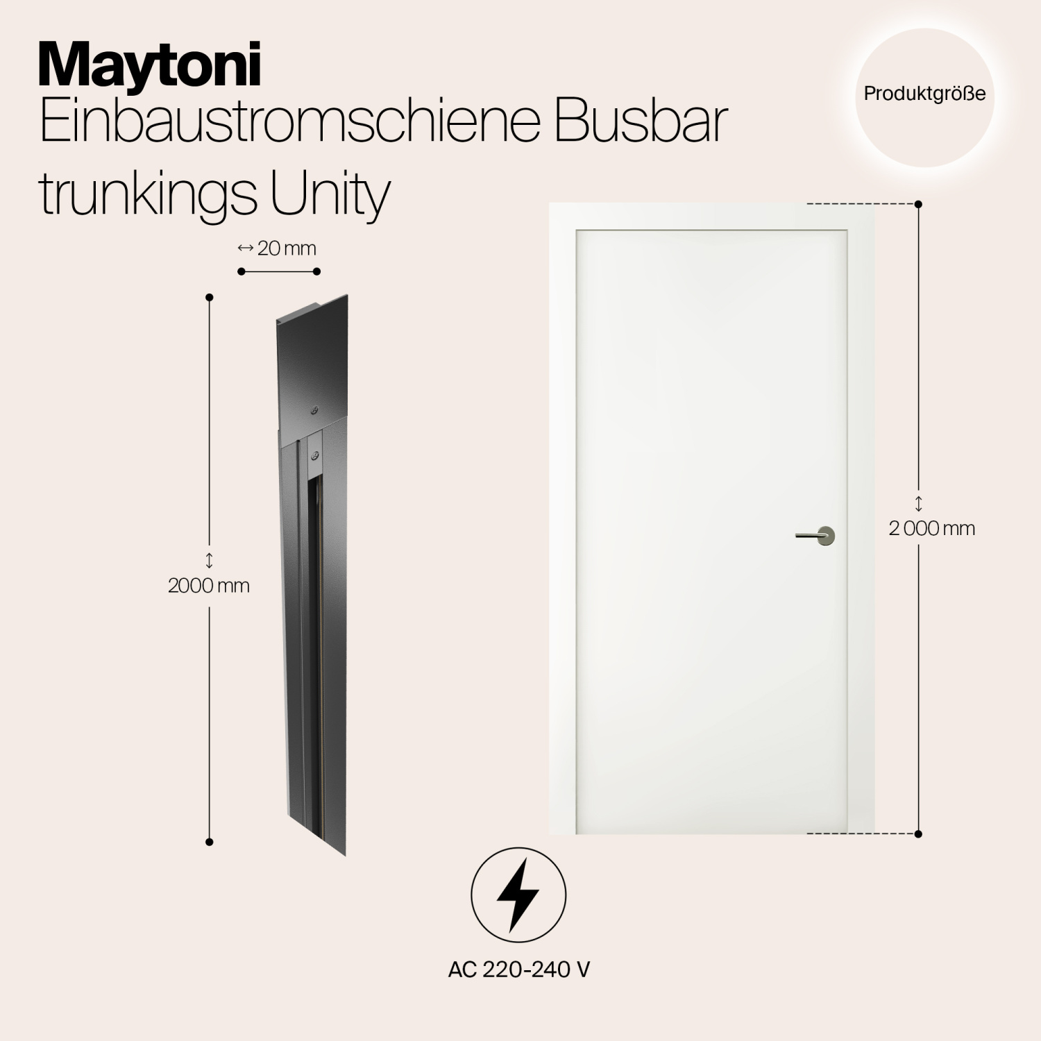 Maytoni Technical Busbar trunkings Unity Шинопровод встраиваемый цвет: черный TRX004-112B