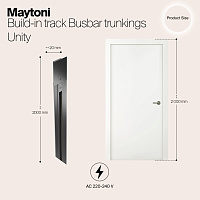 Maytoni Technical Busbar trunkings Unity Шинопровод встраиваемый цвет: черный TRX004-112B