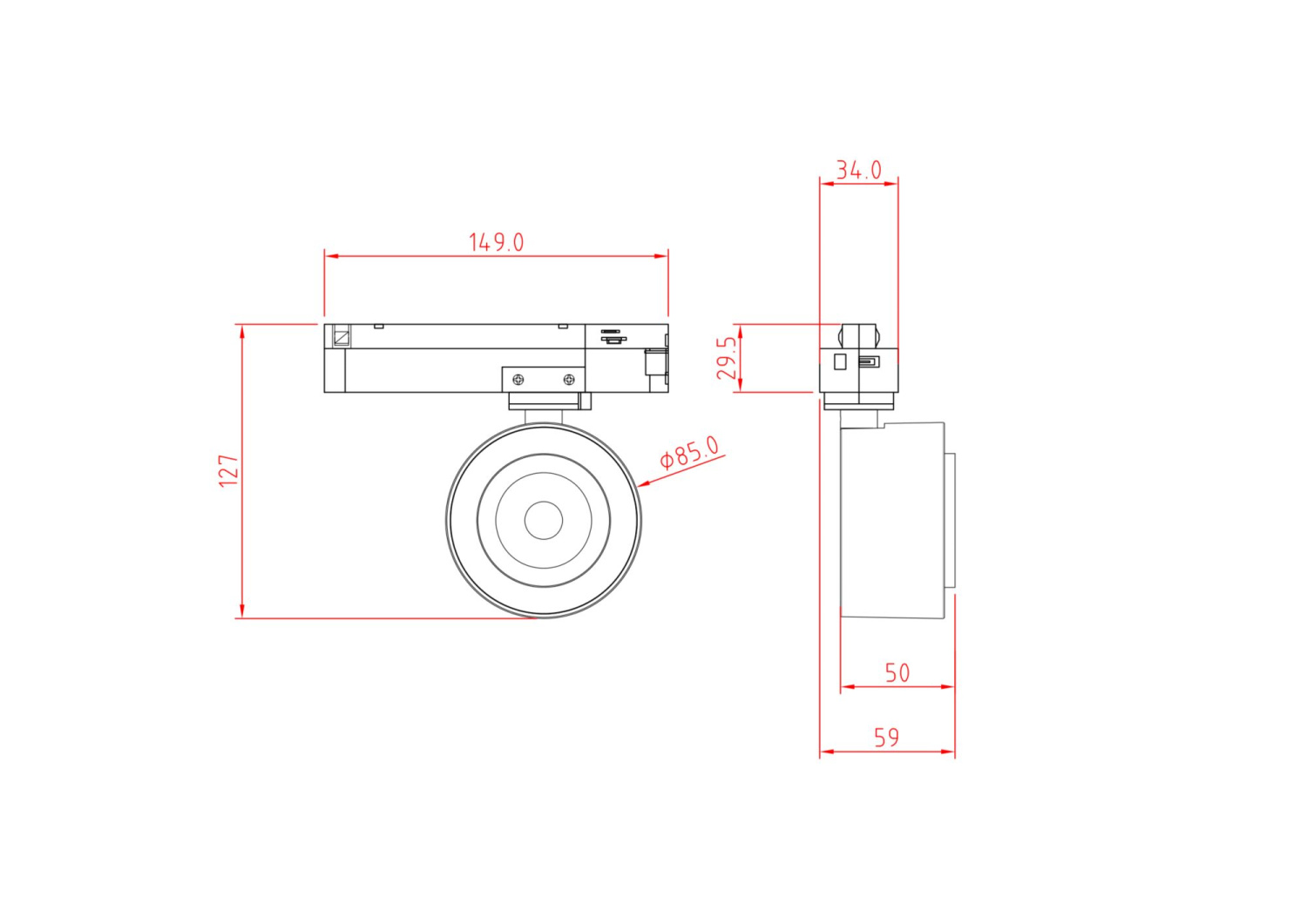 Maytoni Technical Treo Трековый светильник цвет: черный TR023-1-12B4K