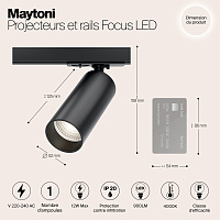 Maytoni Technical Focus LED Трековый светильник цвет: черный TR021-1-12B4K