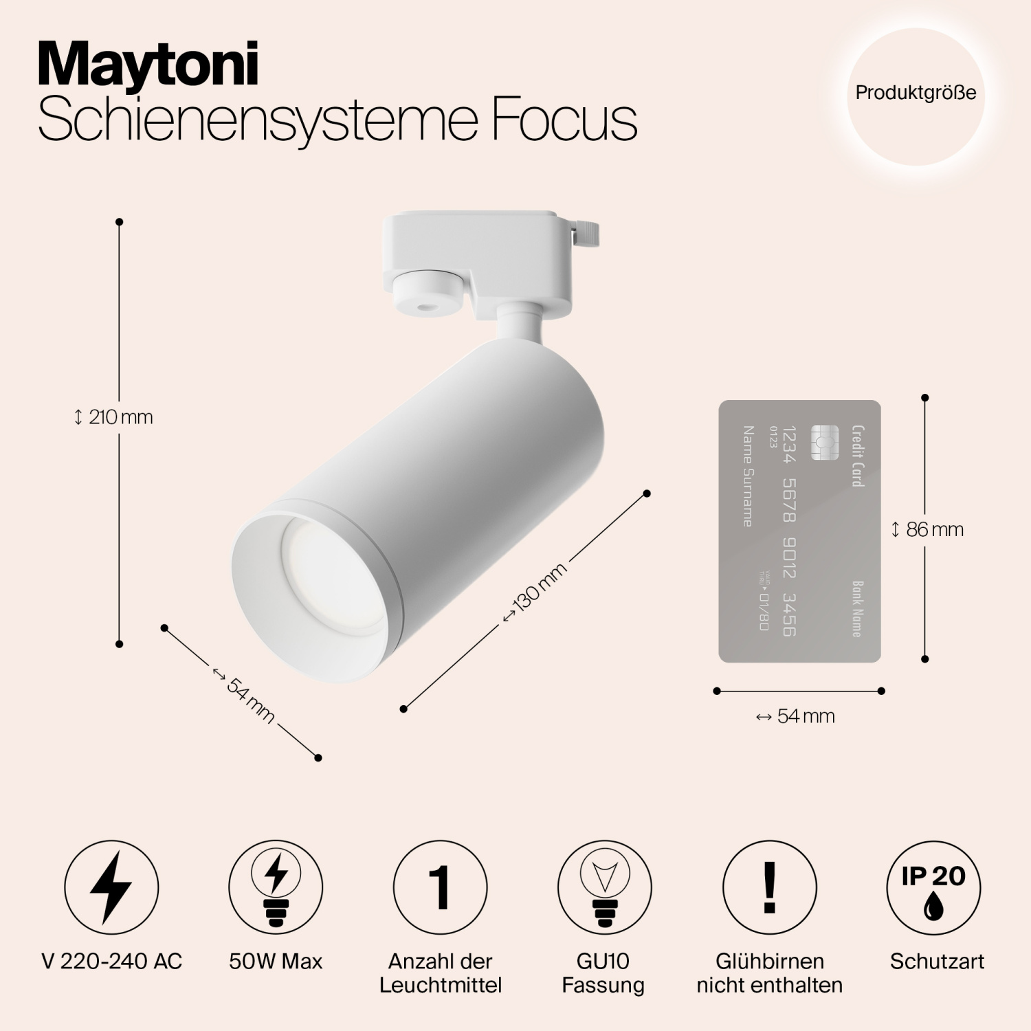 Maytoni Technical Focus Трековый светильник цвет: белый TR004-1-GU10-W