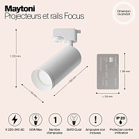 Maytoni Technical Focus Трековый светильник цвет: белый TR004-1-GU10-W