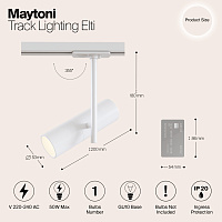 Maytoni Technical Elti Трековый светильник цвет: белый TR005-1-GU10-W