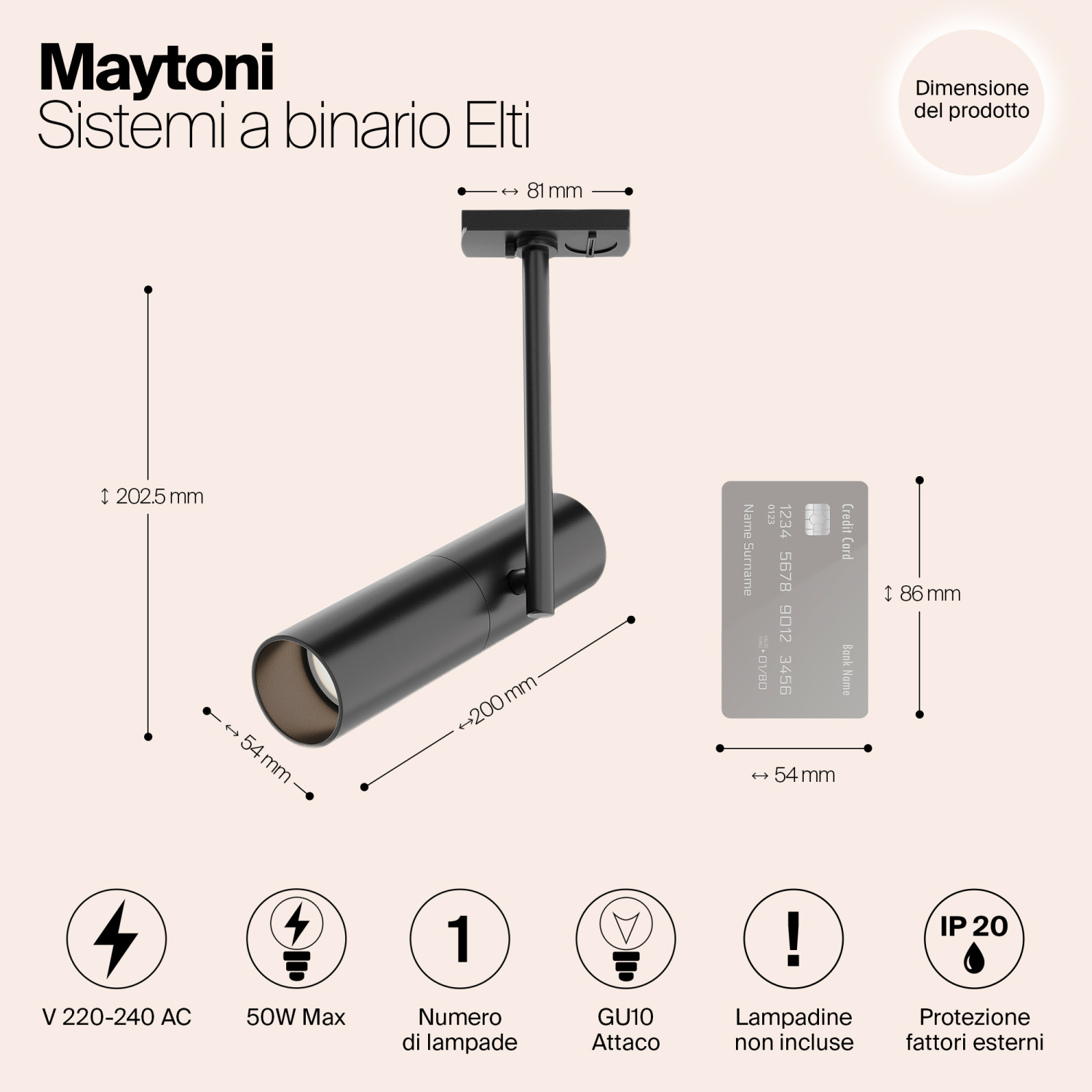 Maytoni Technical Elti Трековый светильник цвет: черный TR005-1-GU10-B