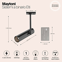 Maytoni Technical Elti Трековый светильник цвет: черный TR005-1-GU10-B